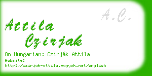 attila czirjak business card